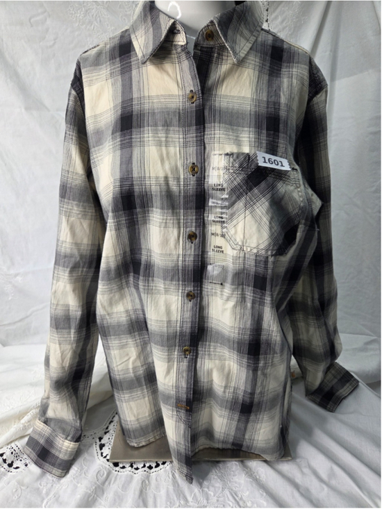 Carhartt Tops - Carhartt Cabela’s Women’s Plaid Flannel Shirt Black Cream M 8/10 #1601